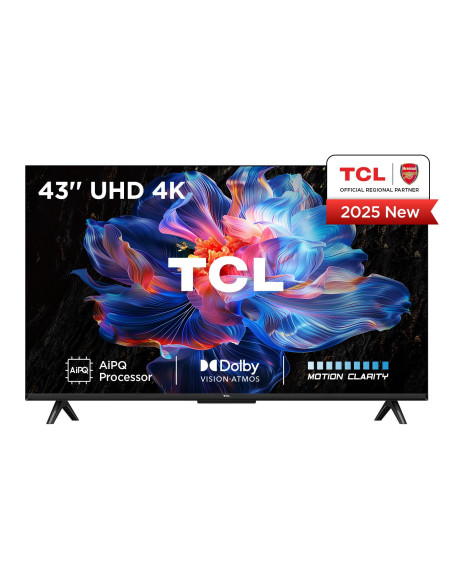 TV Set, TCL, 43 ", 4K Ultra HD, 3840 x 2160 pixels, Flat, 16:9, DLED, 43V6C