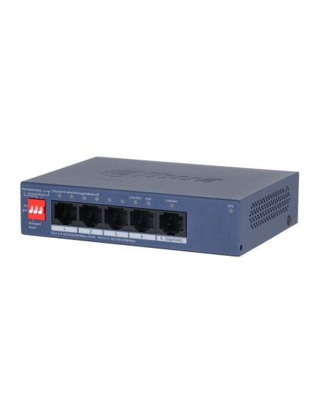 Switch, DAHUA, CS4005-4GT-36, Switch type Managed, Switch layer L2, Form factor Desktop/Wall-Mounting, 5xRJ-45 ports, RJ-45 Por