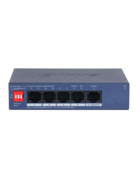 Switch, DAHUA, CS4005-4GT-36, Switch type Managed, Switch layer L2, Form factor Desktop/Wall-Mounting, 5xRJ-45 ports, RJ-45 Por