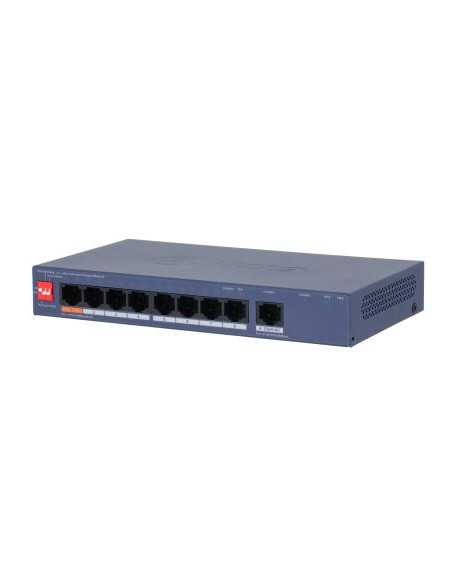 Switch, DAHUA, CS4009-8ET1GT-60, Switch type Managed, Switch layer L2, 9xRJ-45 ports, RJ-45 Ports Type Gigabit Ethernet (10/100