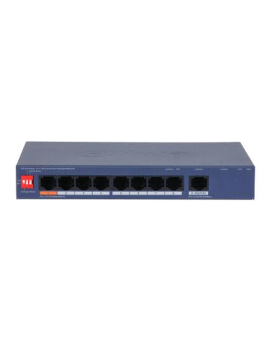 Switch, DAHUA, CS4009-8ET1GT-60, Switch type Managed, Switch layer L2, 9xRJ-45 ports, RJ-45 Ports Type Gigabit Ethernet (10/100