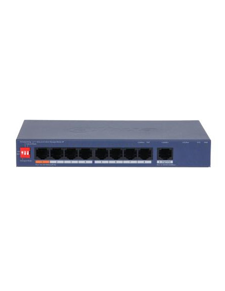 Switch, DAHUA, CS4009-8ET1GT-60, Switch type Managed, Switch layer L2, 9xRJ-45 ports, RJ-45 Ports Type Gigabit Ethernet (10/100