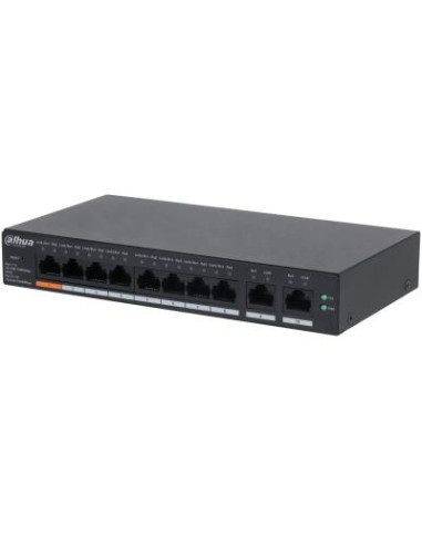 Switch, DAHUA, CS4010-8GT-60, Switch type Managed, Switch layer L2, Form factor Desktop/Wall-Mounting, 10xRJ-45 ports, RJ-45 Po