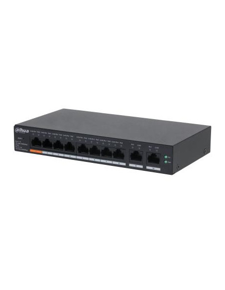 Switch, DAHUA, CS4010-8GT-60, Switch type Managed, Switch layer L2, Form factor Desktop/Wall-Mounting, 10xRJ-45 ports, RJ-45 Po