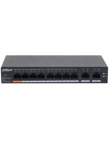 Switch, DAHUA, CS4010-8GT-60, Switch type Managed, Switch layer L2, Form factor Desktop/Wall-Mounting, 10xRJ-45 ports, RJ-45 Po