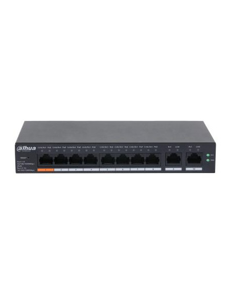 Switch, DAHUA, CS4010-8GT-60, Switch type Managed, Switch layer L2, Form factor Desktop/Wall-Mounting, 10xRJ-45 ports, RJ-45 Po
