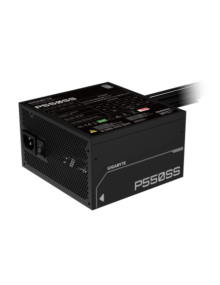 Power Supply, GIGABYTE, 550 Watts, Efficiency 80 PLUS SILVER, PFC Active, MTBF 100000 hours, GP-P550SS