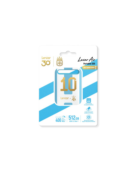 External SSD, LEXAR, Read speed 390 MB/s, Write speed 400 MB/s, 512 GB, LSL260X512G-BNXNG