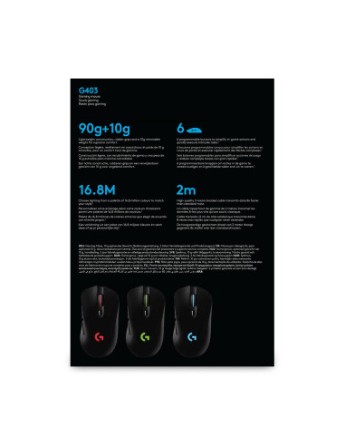 MOUSE USB OPTICAL G403/910-005633 LOGITECH