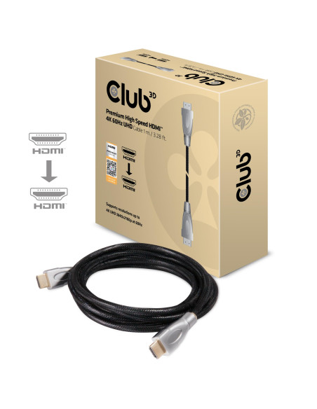 CABLE HDMI TO HDMI 1M/M/M CAC-1311 CLUB3D
