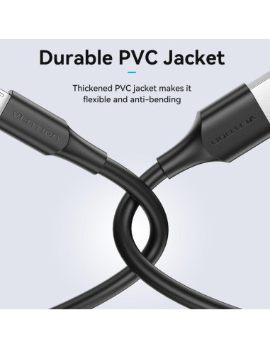 CABLE USB2.0 TO MICRO-B/1.5M BLACK CTIBG VENTION