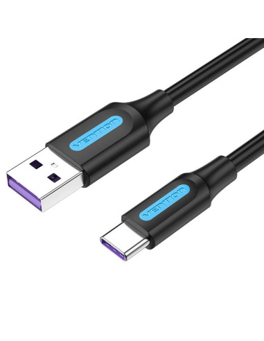 CABLE USB-C TO USB2.0/1M PVC BLACK CORBF VENTION