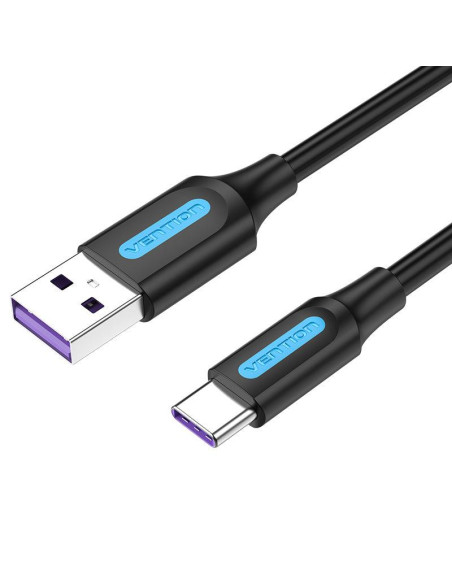 CABLE USB-C TO USB2.0/1M PVC BLACK CORBF VENTION