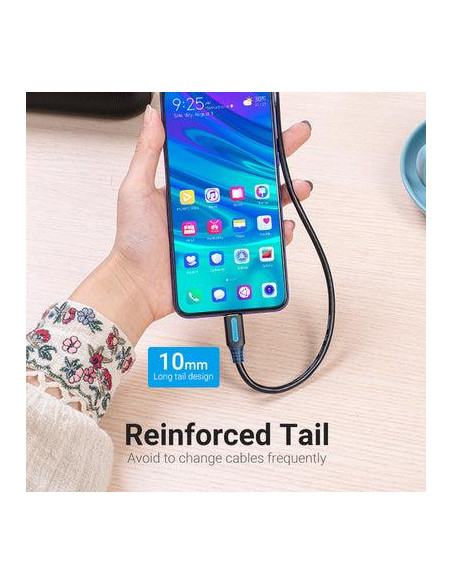 CABLE USB-C TO USB2.0/1M PVC BLACK CORBF VENTION