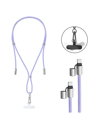 CABLE USB-C TO USB-C 1.65M/LANYARD PURPLE 7991003 INTENSO