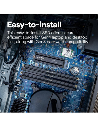 SSD, CRUCIAL, P310, 2TB, M.2, PCIe Gen4, NVMe, 3D NAND, Write speed 6000 MBytes/sec, Read speed 7100 MBytes/sec, TBW 440 TB, CT
