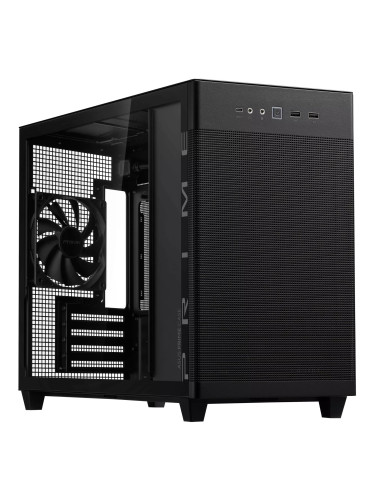 Case, ASUS, Prime AP201 Tempered Glass, Micro, Not included, MicroATX, MiniITX, Colour Black, PRIMEAP201TG
