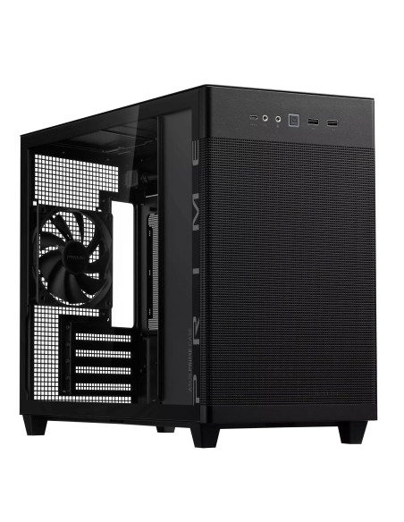 Case, ASUS, Prime AP201 Tempered Glass, Micro, Not included, MicroATX, MiniITX, Colour Black, PRIMEAP201TG