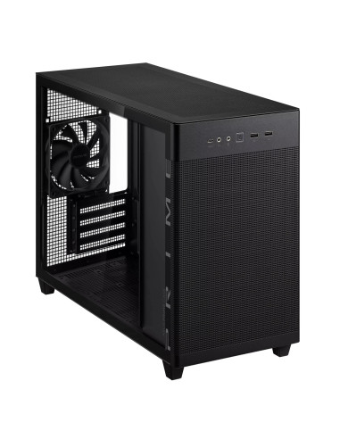 Case, ASUS, Prime AP201 Tempered Glass, Micro, Not included, MicroATX, MiniITX, Colour Black, PRIMEAP201TG