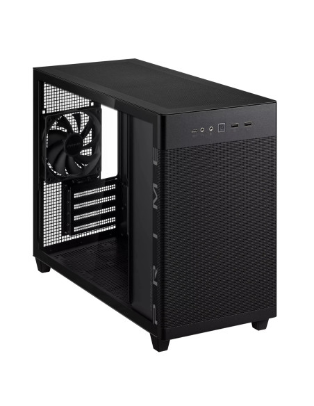 Case, ASUS, Prime AP201 Tempered Glass, Micro, Not included, MicroATX, MiniITX, Colour Black, PRIMEAP201TG