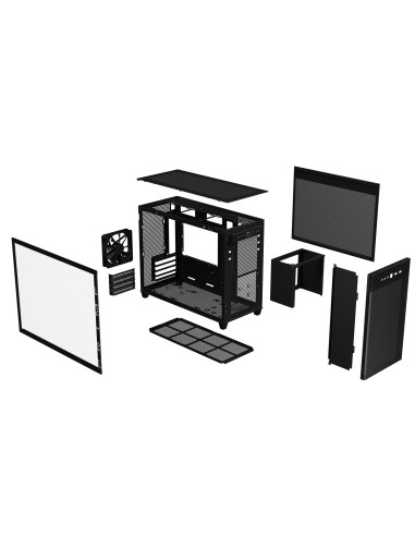 Case, ASUS, Prime AP201 Tempered Glass, Micro, Not included, MicroATX, MiniITX, Colour Black, PRIMEAP201TG