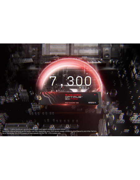 SSD, SANDISK, 1200xTBW rating, MTBF 1750000 h, Read speed 7300 MB/s, Write speed 6600 MB/s, NVMe Yes, PCI Express 4.0, M.2, 200