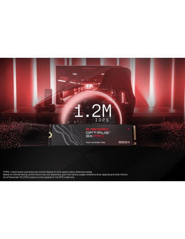 SSD, SANDISK, 1200xTBW rating, MTBF 1750000 h, Read speed 7300 MB/s, Write speed 6600 MB/s, NVMe Yes, PCI Express 4.0, M.2, 200