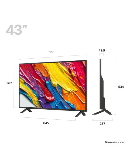 TV Set, LG, 43 ", 4K Ultra HD, 3840 x 2160 pixels, Flat, 16:9, QNED, 43QNED84A6C