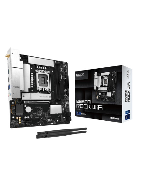 Mainboard, ASROCK, Intel B860, LGA 1851 (Socket V1), micro ATX, RAM DDR5-SDRAM, 2xSlots, Wi-Fi Yes, Bluetooth Yes, 1xNumber of 