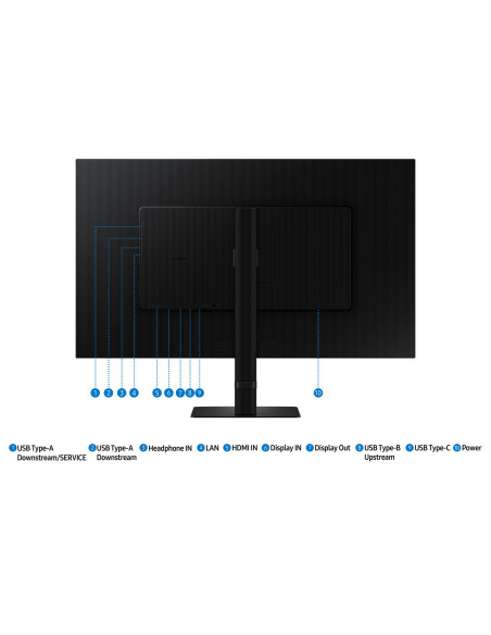 LCD Monitor, SAMSUNG, 32", Business, Panel IPS, 2560x1440, 16:9, 5 ms, Swivel, Pivot, Height adjustable, Tilt, LS32D600UAUXEN