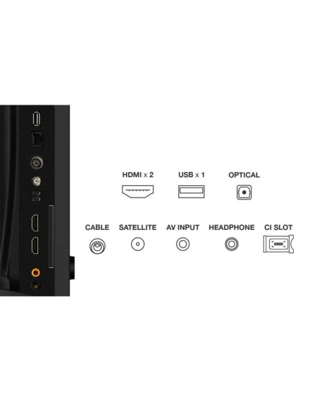 TV Set, TCL, 32 ", Full HD, 1920 x 1080 pixels, Flat, 16:9, QLED, 32V5C