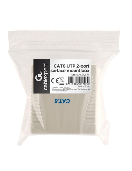CABLE ACC MOUNT BOX CAT6 UTP/2P NCAC-2U6-01 GEMBIRD