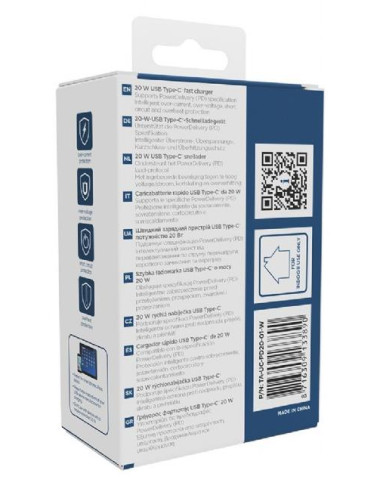CHARGER USB-C 20W 1PORT/TA-UC-PD20-01-W GEMBIRD