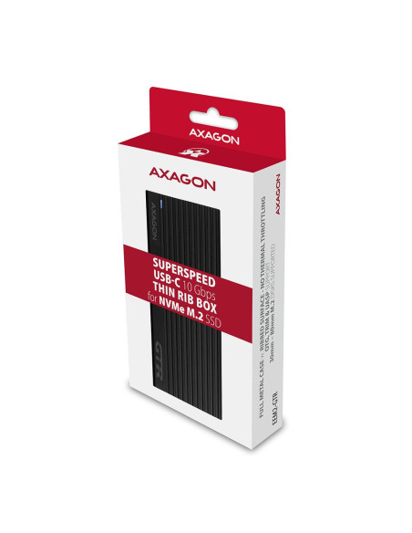 SSD ACC ENCLOSURE M.2 NVME/USB-C EEM2-GTR AXAGON