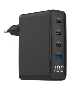 CHARGER USB 100W 4PORT GAN/TA-UC-PDQC100LCD-01-BK GEMBIRD