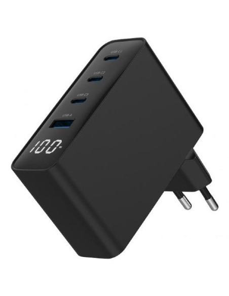 CHARGER USB 100W 4PORT GAN/TA-UC-PDQC100LCD-01-BK GEMBIRD