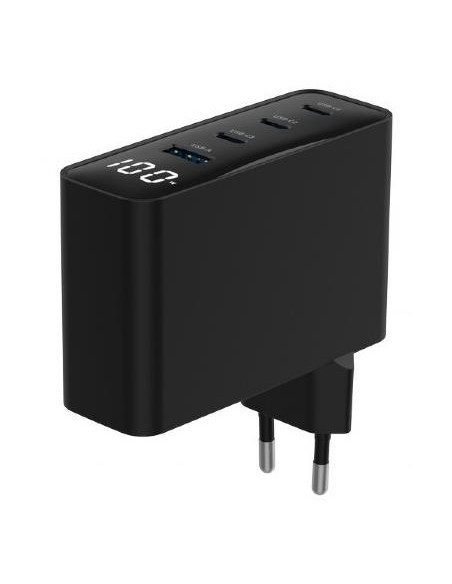 CHARGER USB 100W 4PORT GAN/TA-UC-PDQC100LCD-01-BK GEMBIRD
