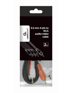 CABLE AUDIO 3.5MM 4PIN TO 3RCA/AV 2M CCA-4P2R-2M GEMBIRD
