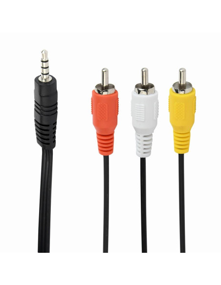 CABLE AUDIO 3.5MM 4PIN TO 3RCA/AV 2M CCA-4P2R-2M GEMBIRD