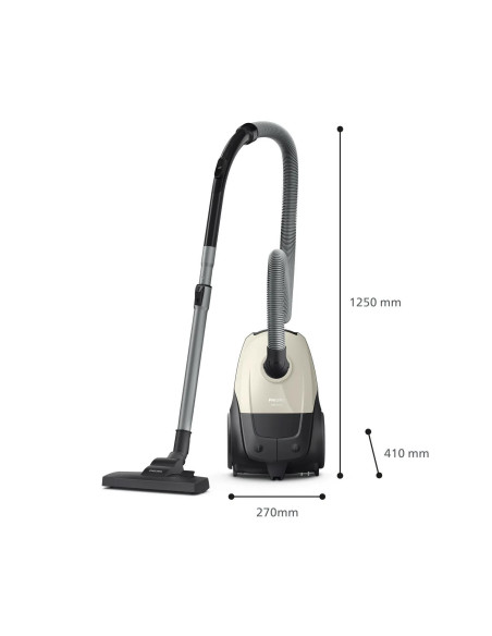 Vacuum Cleaner, PHILIPS, Input power 800 W, Dust capacity 3 L, Cylinder vacuum, Cleaning type Dry, Dust container Dust bag, Col
