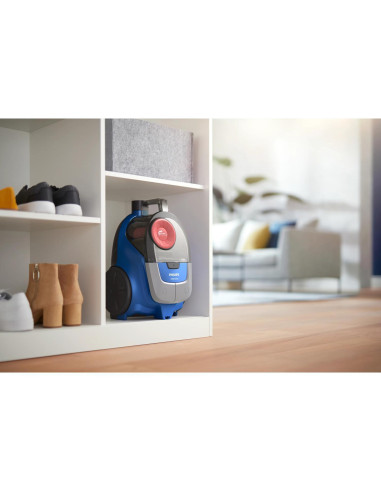 Vacuum Cleaner, PHILIPS, Bagless, 850 Watts, Capacity 1.3 l, Noise 77 dB, Dark Blue, Weight 4.4 kg, XB2123/09