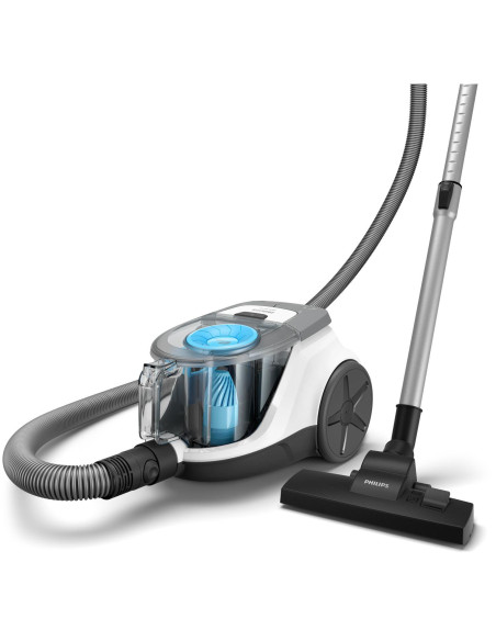 Vacuum Cleaner, PHILIPS, Bagless, 850 Watts, Capacity 1.3 l, Noise 77 dB, Blue/ White, Weight 4 kg, XB2122/09