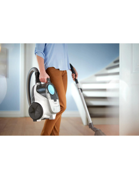 Vacuum Cleaner, PHILIPS, Bagless, 850 Watts, Capacity 1.3 l, Noise 77 dB, Blue/ White, Weight 4 kg, XB2122/09