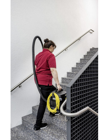 Vacuum Cleaner, KARCHER, Input power 850 W, Dust capacity 11 L, Drum vacuum, Cleaning type Dry, Dust container Dust bag, Colour