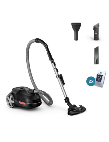 Vacuum Cleaner, PHILIPS, XD5123/10, Bagged, 900 Watts, Capacity 4 l, Noise 77 dB, Black, Weight 4.6 kg, XD5123/10