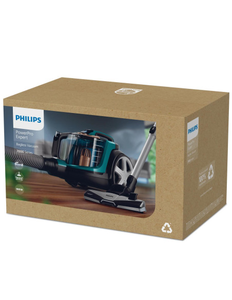 Vacuum Cleaner, PHILIPS, PowerPro Expert, Bagless, 900 Watts, Capacity 2 l, Noise 75 dB, Green, Weight 5.5 kg, FC9744/09