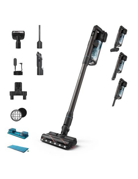 Vacuum Cleaner, PHILIPS, Dry&wet, 2-in-1 stick vacuum, Blue, Bagless, Battery, 1.7 kg, XC7163/01