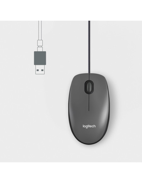 MOUSE USB OPTICAL M100/BLACK 910-006652 LOGITECH