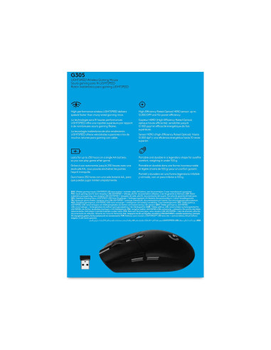 MOUSE USB OPTICAL WRL G305/LIGHTSPEED 910-005283 LOGITECH