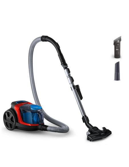 Vacuum Cleaner, PHILIPS, FC9330/09, Canister/Bagless, 900 Watts, Capacity 1.5 l, Noise 76 dB, Black / Red, Weight 4.5 kg, FC933